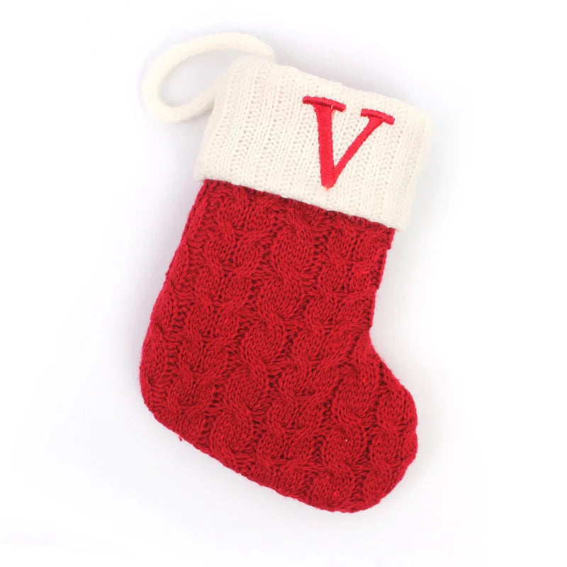 LetterKnit™ — Bota de Natal em Tricô Personalizada