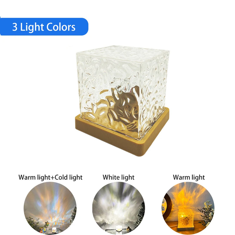 LuminaWave Crystal - Lâmpada de Ondas Dinâmicas