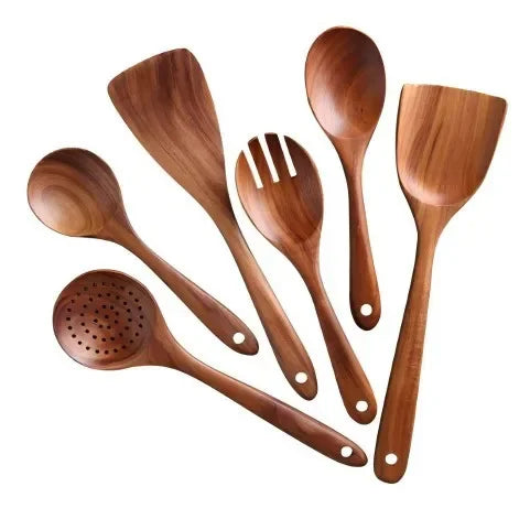 Ensemble de cuillères en bois d'acacia 