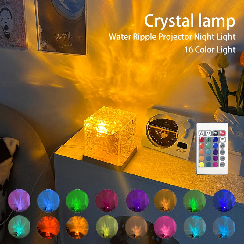 LuminaWave Crystal - Lâmpada de Ondas Dinâmicas