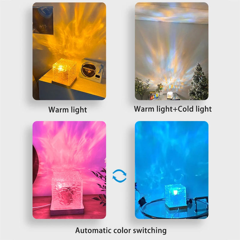 LuminaWave Crystal - Lâmpada de Ondas Dinâmicas