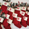 LetterKnit™ — Bota de Natal em Tricô Personalizada
