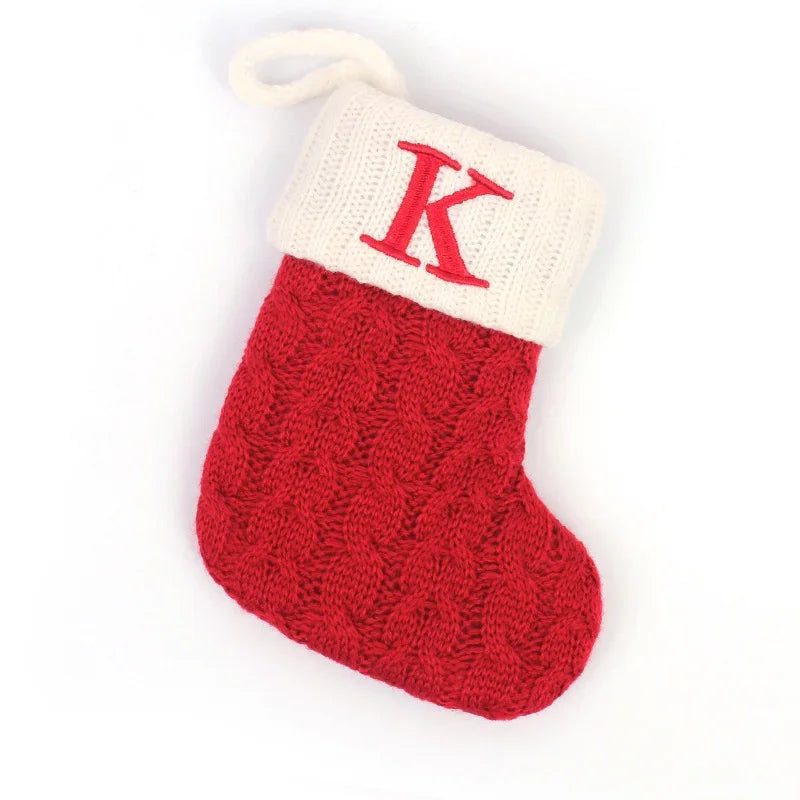 LetterKnit™ — Bota de Natal em Tricô Personalizada