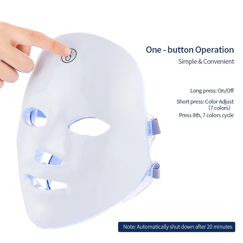 GlowSkin - Máscara Facial LED recarregável