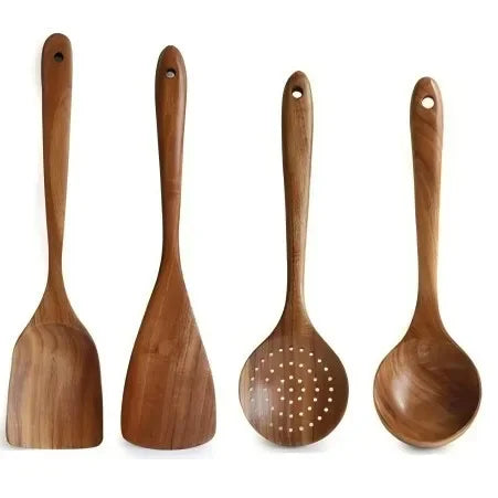 Ensemble de cuillères en bois d'acacia 
