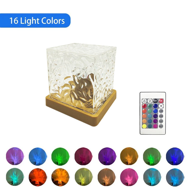 LuminaWave Crystal - Lâmpada de Ondas Dinâmicas