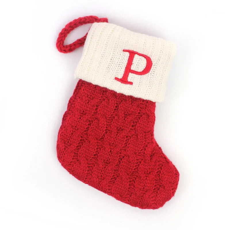 LetterKnit™ — Bota de Natal em Tricô Personalizada