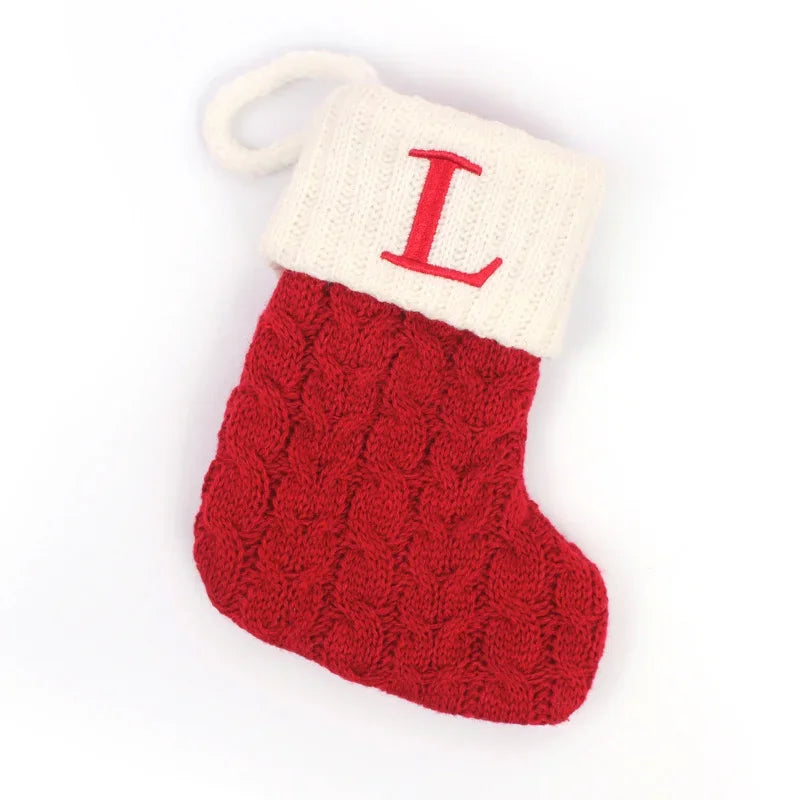 LetterKnit™ — Bota de Natal em Tricô Personalizada
