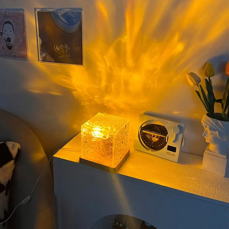 LuminaWave Crystal - Lâmpada de Ondas Dinâmicas