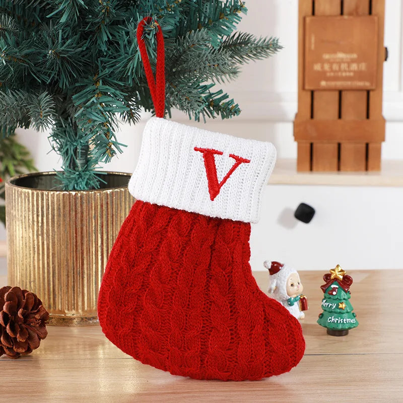 LetterKnit™ — Bota de Natal em Tricô Personalizada