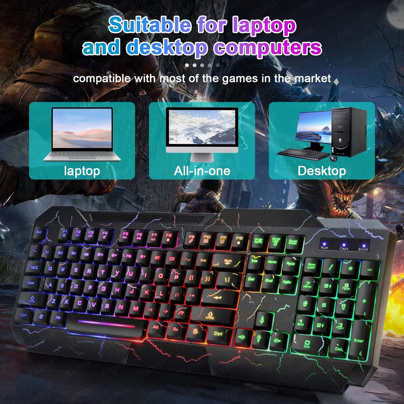 LumiX - Teclado e Mouse Gamer